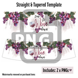 Time to Wine Down Wine Tumbler Template - PNG Digital File