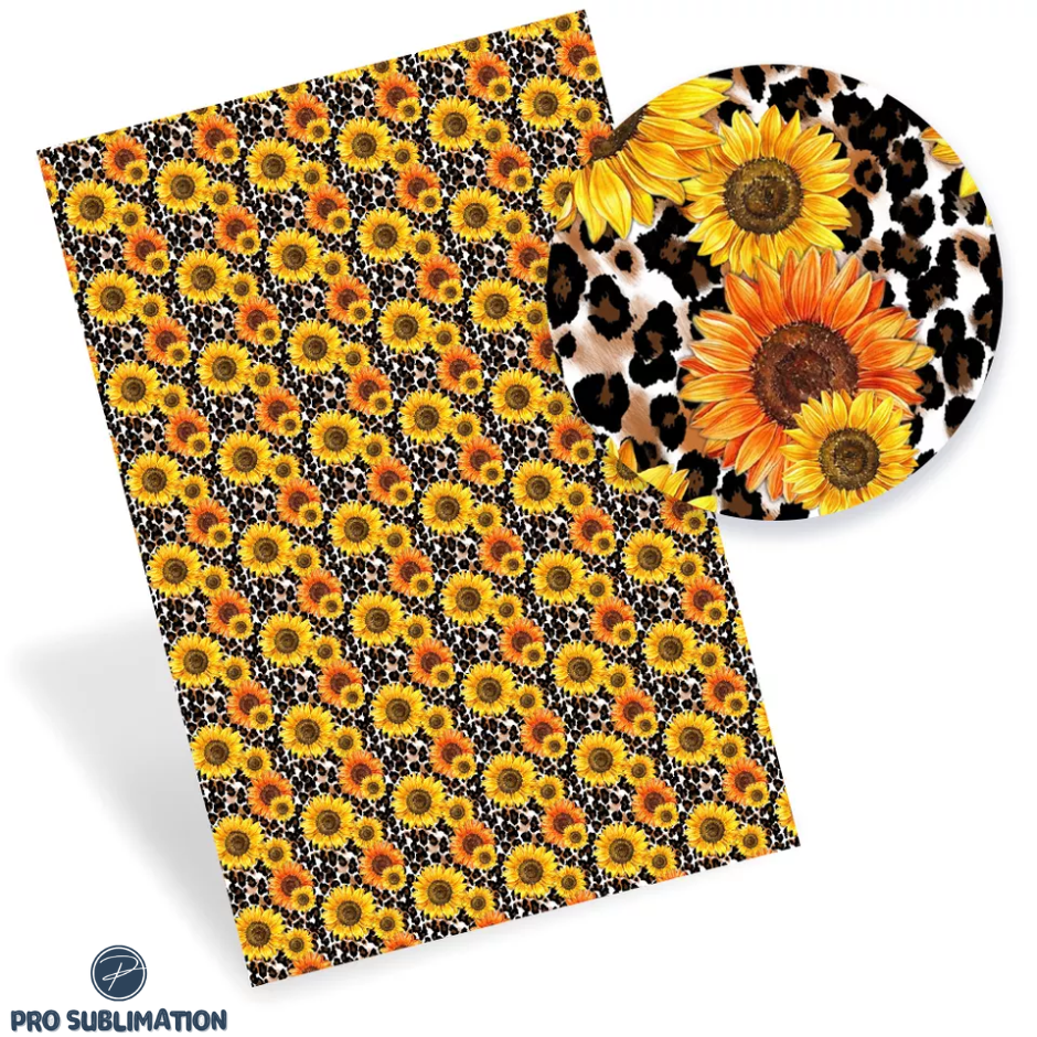 Sunflower Floral Faux Leather Pro Sublimation