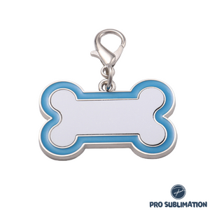 Dog tag charm - Blue