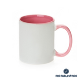 11oz Ceramic two tone mug - Light pink