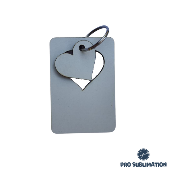 MDF heart puzzle keychain (pack of 5)