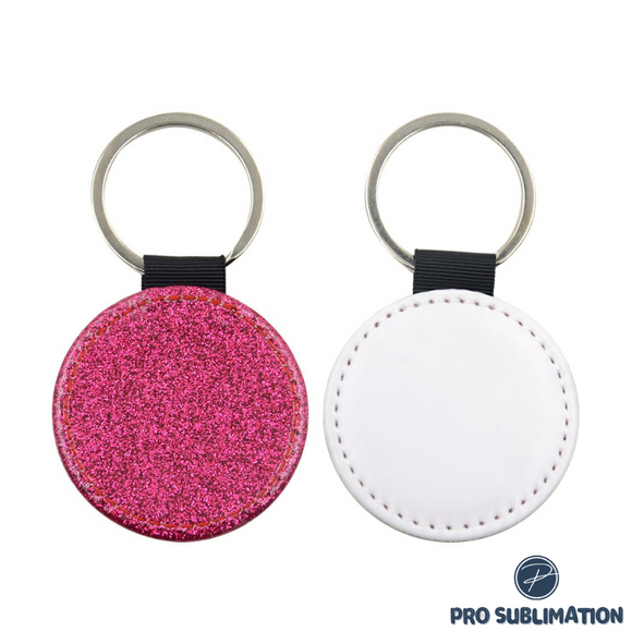 PU Glitter keychain - Pink
