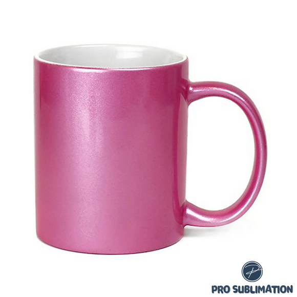 11oz Ceramic pink sparkle mug
