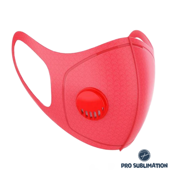 Double layer sponge mask with respirator - Red