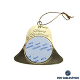 Metal Christmas bell ornament - Gold