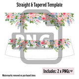 Rosy Wine Tumbler Template - PNG Digital File