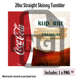 Klipdrift Premium 15oz & 20oz Tumbler Template - PNG Digital File