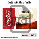 Klipdrift Premium 15oz & 20oz Tumbler Template - PNG Digital File