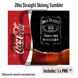 Jack Daniels 15oz & 20oz Tumbler Template - PNG Digital File