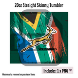 Springbok (2) Tumbler Template - PNG Digital File