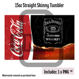 Jack Daniels 15oz & 20oz Tumbler Template - PNG Digital File