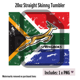 Springbok (3) Tumbler Template - PNG Digital File