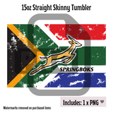 Springbok (3) Tumbler Template - PNG Digital File