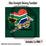 Springbok (1) Tumbler Template - PNG Digital File