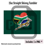 Springbok (1) Tumbler Template - PNG Digital File