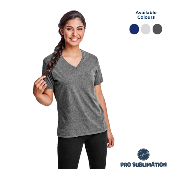 Ladies Michigan Melange V-Neck T-Shirt