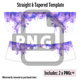 Purple Paint Wine Tumbler Template - PNG Digital File