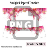 Pink Paint Wine Tumbler Template - PNG Digital File