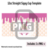 Sweet Bunny Sippy Cup Template - PNG Digital File