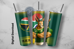 Springbok Rugby (2) 15oz & 20oz Tumbler Template - PNG Digital File