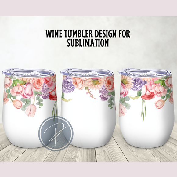 Wine Tumbler Png - Skinny Tumbler Design Sublimation - Wine Glasses Png  Tumbler Template - Png Sublimation Tumbler Designs