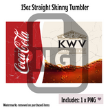 KWV Brandy 15oz & 20oz Tumbler Template - PNG Digital File