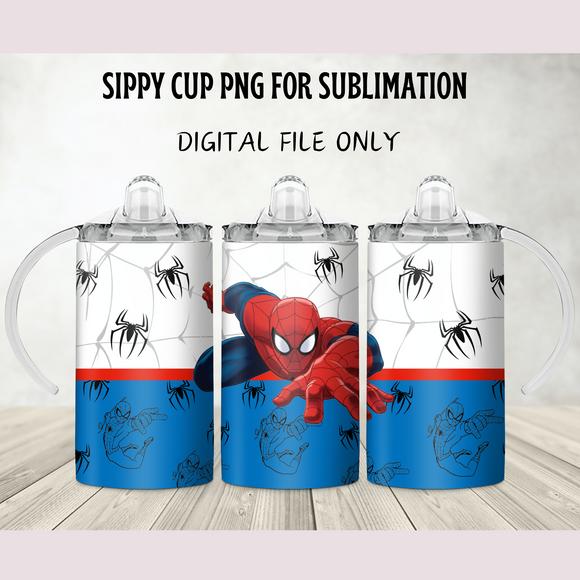 Spider Cartoon Sippy Cup Template Bundle - PNG Digital File