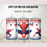 Spider Cartoon Sippy Cup Template Bundle - PNG Digital File