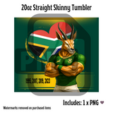 Springbok Rugby (2) 15oz & 20oz Tumbler Template - PNG Digital File