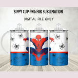 Spider Cartoon Sippy Cup Template Bundle - PNG Digital File