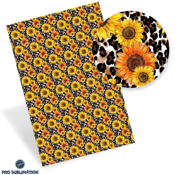 Sunflower Floral faux leather