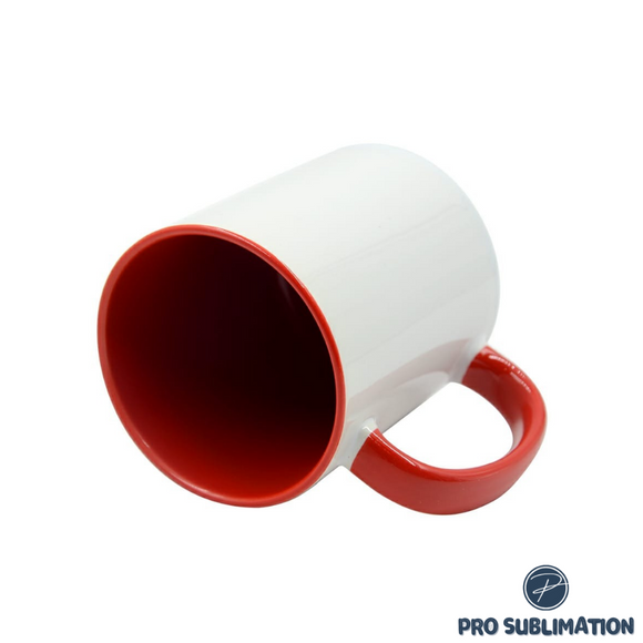 11oz Ceramic two tone mug - Red