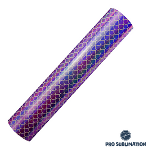 Holographic Mosaic self adhesive craft vinyl – Purple Mermaid