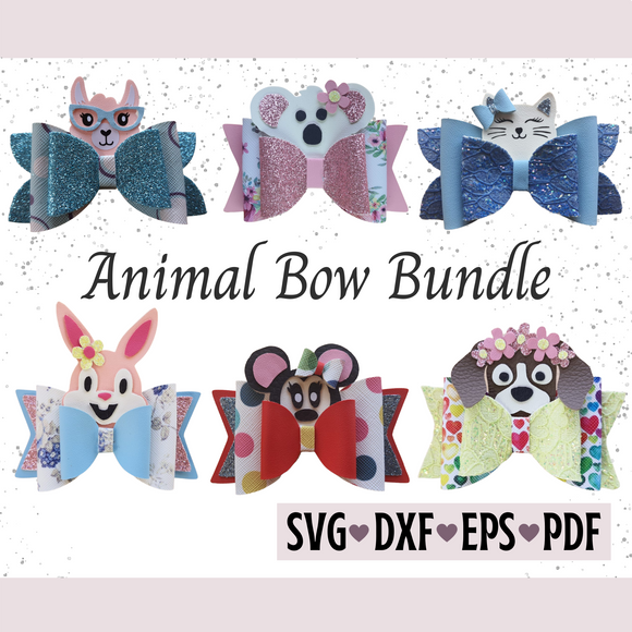 Animal Bow Template Bundle - Digital File