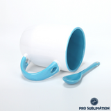 Ceramic spoon mug - Blue