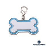 Dog tag charm - Blue