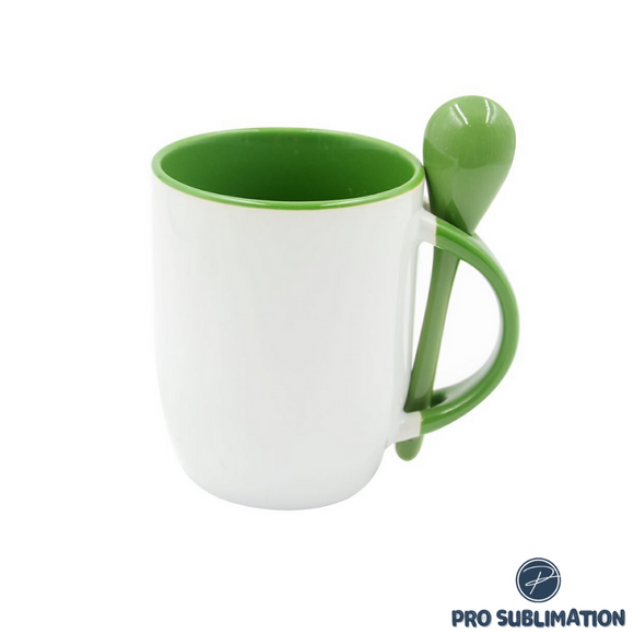 Ceramic spoon mug - Green