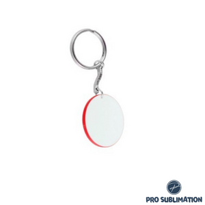 Round polymer keyring - Red