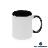 11oz Ceramic two tone mug - Black