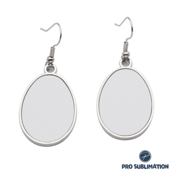 Oval double side printable earrings