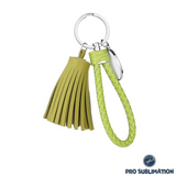 Large hanging leather strap keychain