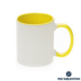 11oz Ceramic two tone mug - Yellow