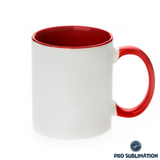 11oz Ceramic two tone mug - Red
