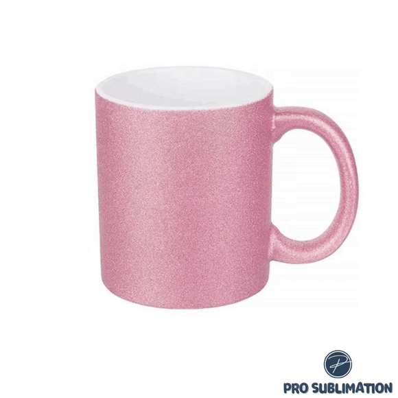 11oz Ceramic glitter mug - Pink