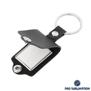 Leather case keychain - Black