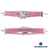 PU leather bracelet - Pink