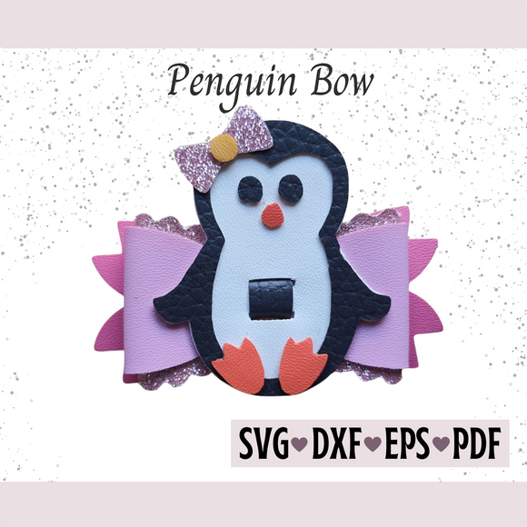 Penguin Bow Template - Digital File