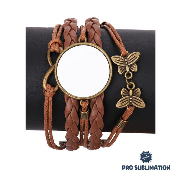 PU leather bracelet - Brown