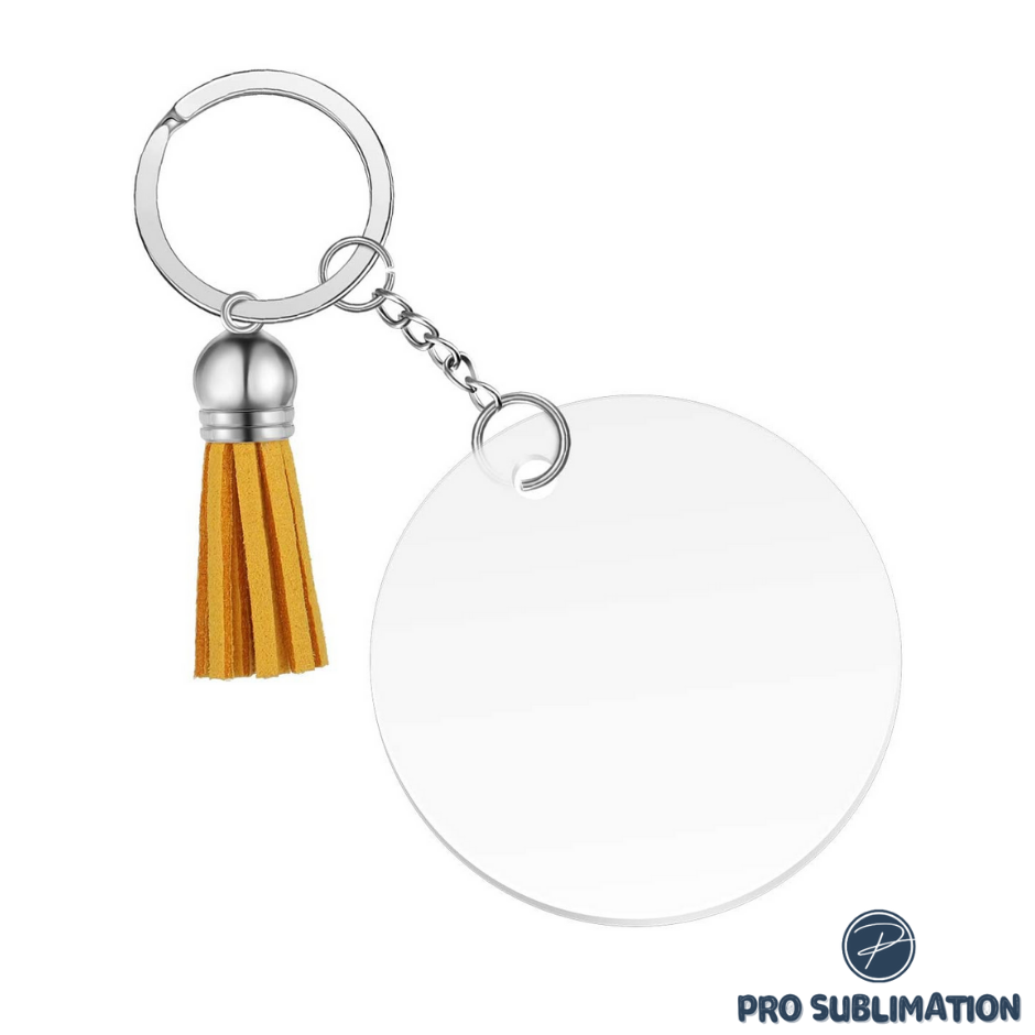 Acrylic Keychain Tassel BULK PACK Acrylic Disc With Tassel