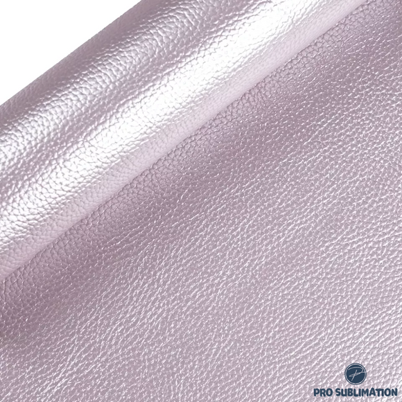 Pearl Metallic surface faux leather - Silver/ purple shine